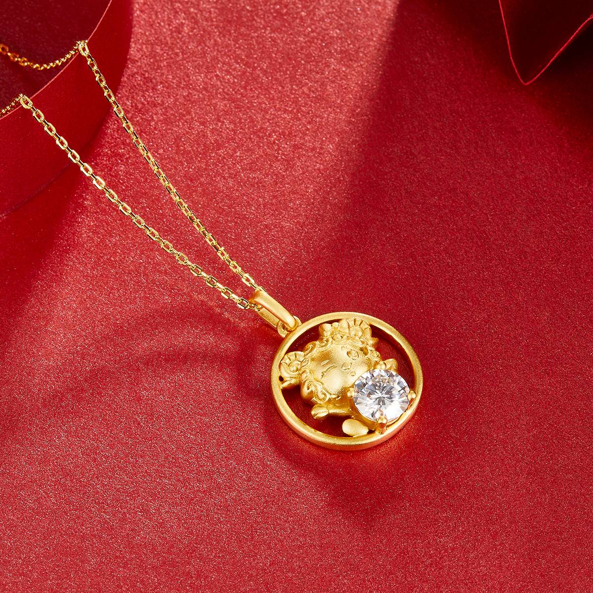 Zodiac Sheep Moissanite Necklace 1.0 Carat